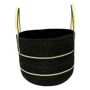 Panière noire à anses 